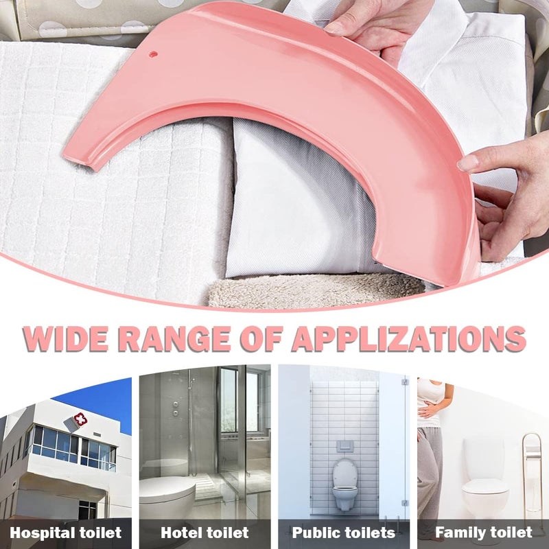 LCJAOF Adult Folding Toilet Seat Pad Plastic Washable Seat Cover with Foldable Design Portable Toilet Cushion for Home, Travel, and Office Use (Pink) - Image 5